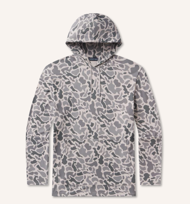 Youth Baldwyn Active Hoodie - Retro Camo - Light Gray