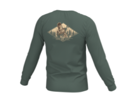 Youth Diamond Quail LS Pocket Tee- Duck Green