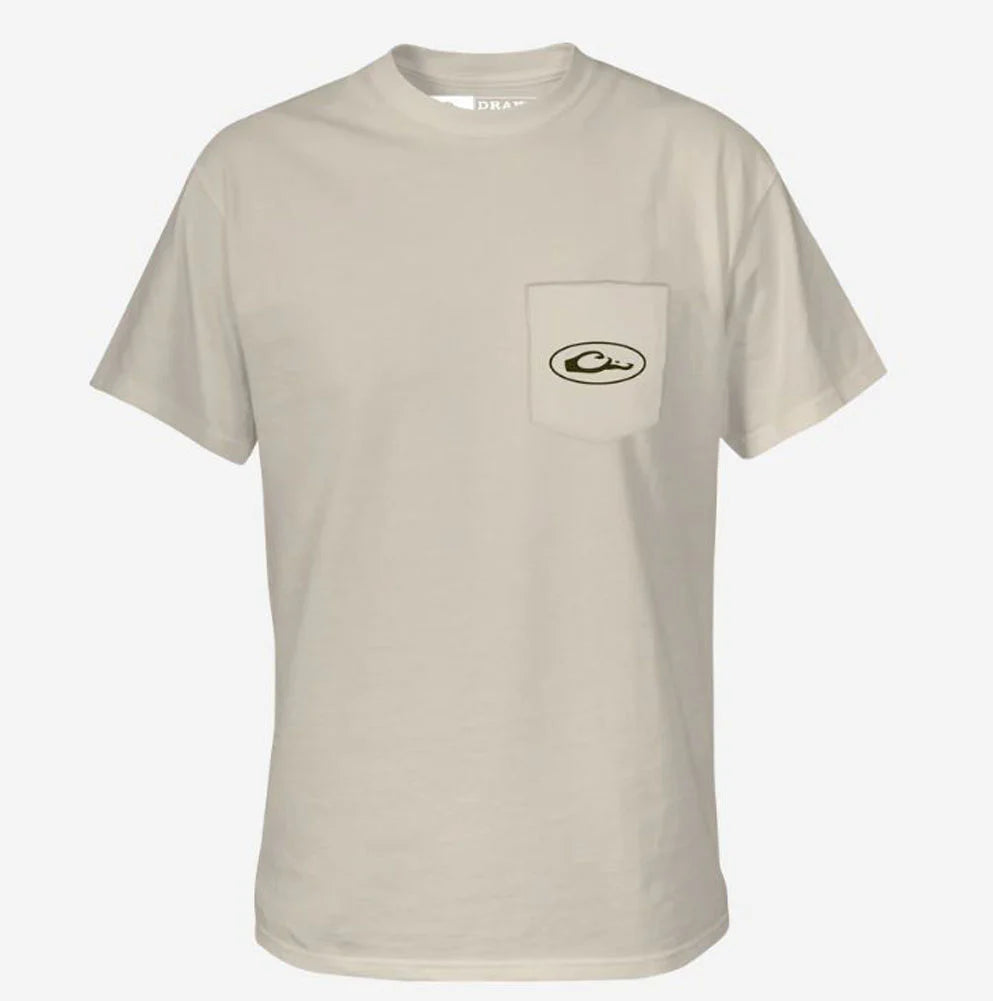 Americana Yellow Lab Tee- Coconut Milk