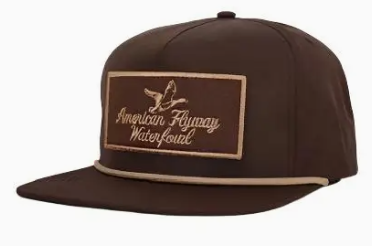 Throwback Vintage Rope Hat Brown W Patch and Tan Rope