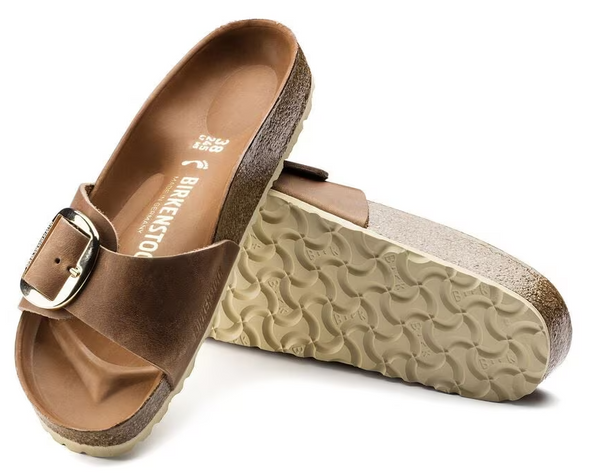 Madrid Big Buckle - Oiled Leather - Cognac