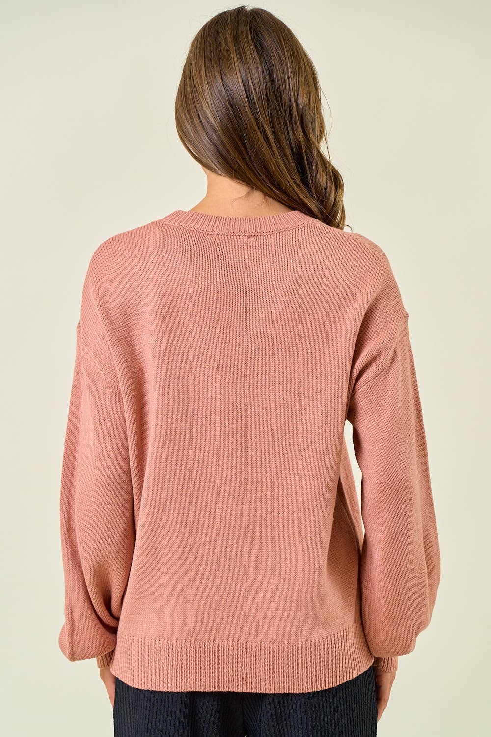 Howdy Oversized Sweater - Clay