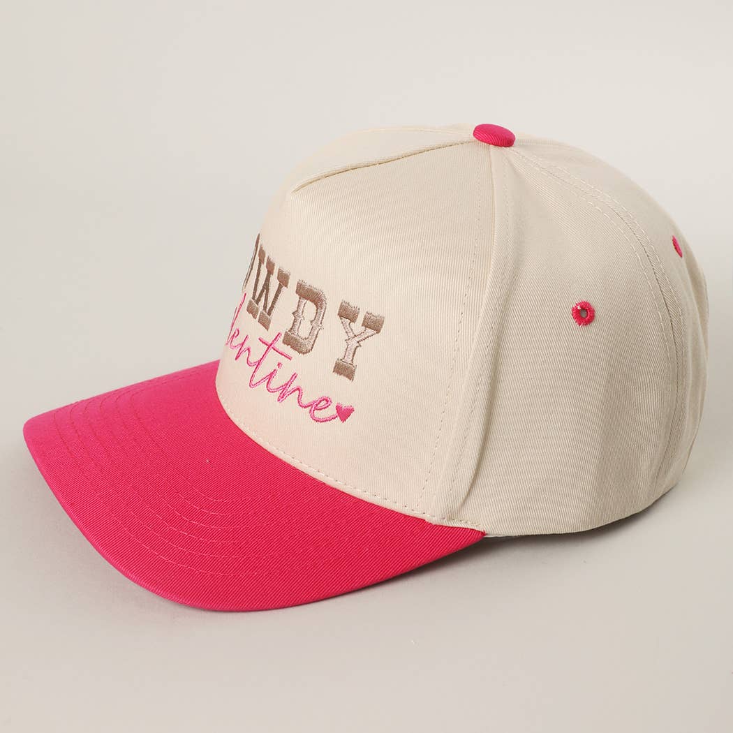 Howdy Valentine Trucker Hat - Pink & Cream