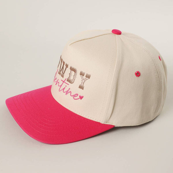 Howdy Valentine Trucker Hat - Pink & Cream