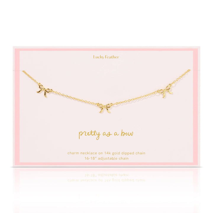 Beautiful Bows - 3 Bow Necklace - Gold