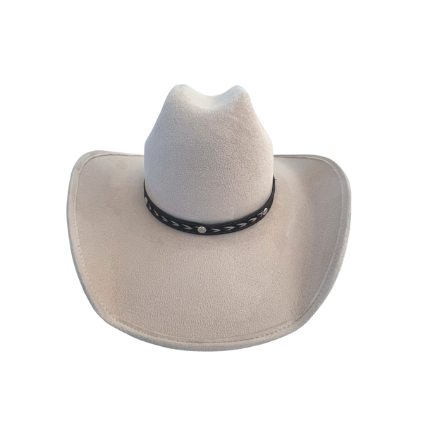 Unisex Vegan Suede Western Cowboy Hat: Tobacco / Medium (56-58cm)