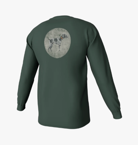 Vintage Circle Greyton Long Sleeve Pocket Tee - Duck Green