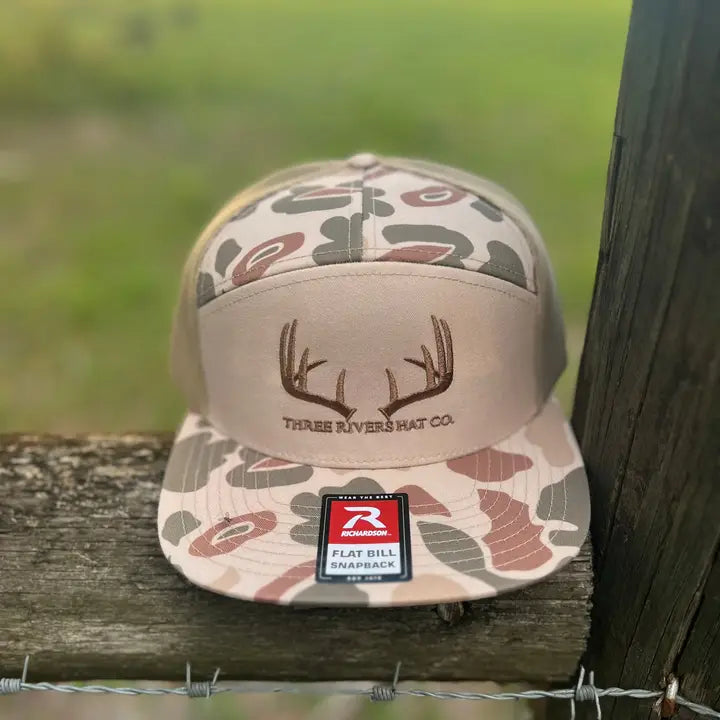 Classic Whitetail Rack - Flatbill Snapback - Old School