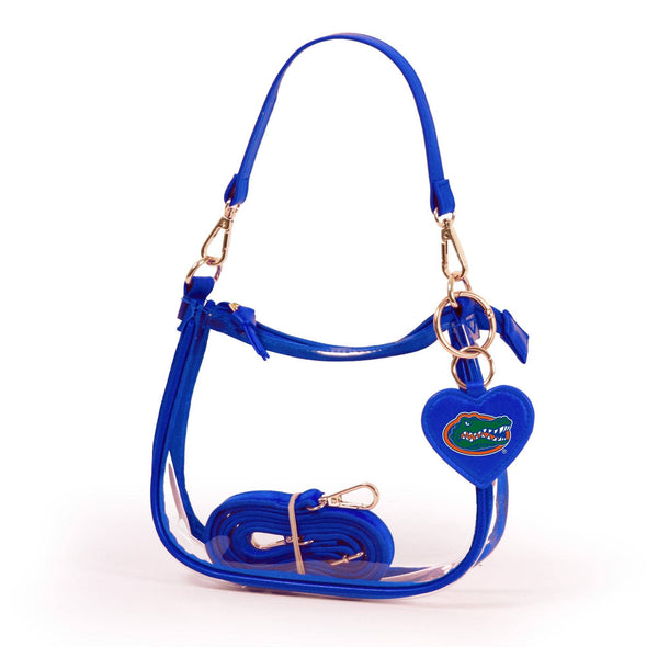 Florida Gators Clara Clear Purse – Stadium Bag with Heart Charm