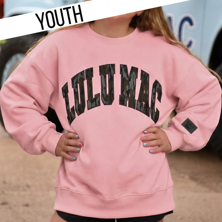 Girls Mossy Oak Sweatshirt - Light Pink