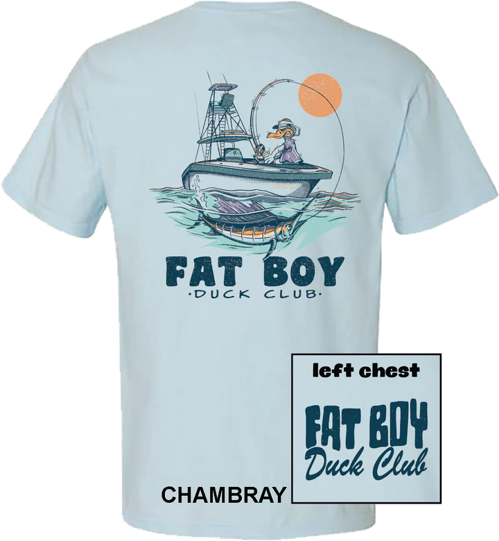 Fat Boy Duck Club Offshore Duck Tee - Chambray