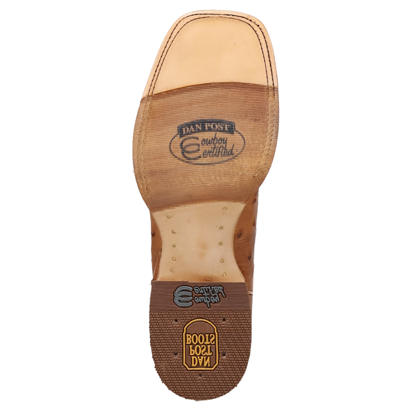 Drayden Rayden Full Quill Ostrich Boot- Tan/Grey