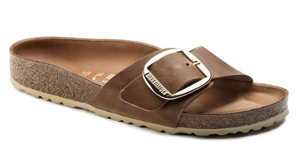 Madrid Big Buckle - Oiled Leather - Cognac