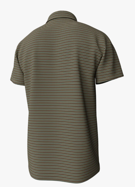 Humphrey Performance Stripe Polo - Gunstock