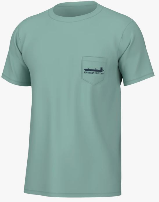 Skiff Skipper Short Sleeve Tee- Emerald Coast