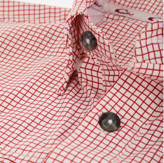 Wingshooter Trey Cross Hatch Short Sleeve Shirt- Sun-Dried Tomato