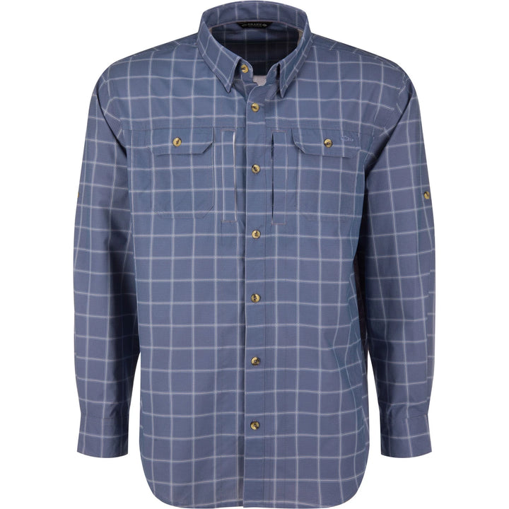 Wingshooter Hunter Creek Shirt - Salty Blue Plaid
