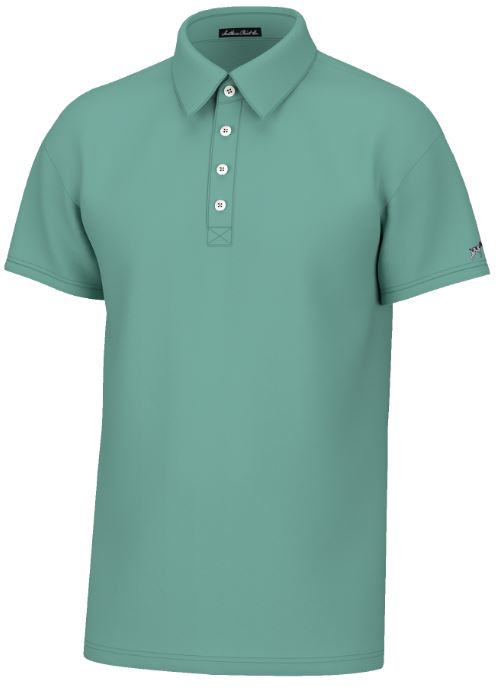 Charles 4-Button Pique Polo- Emerald Coast