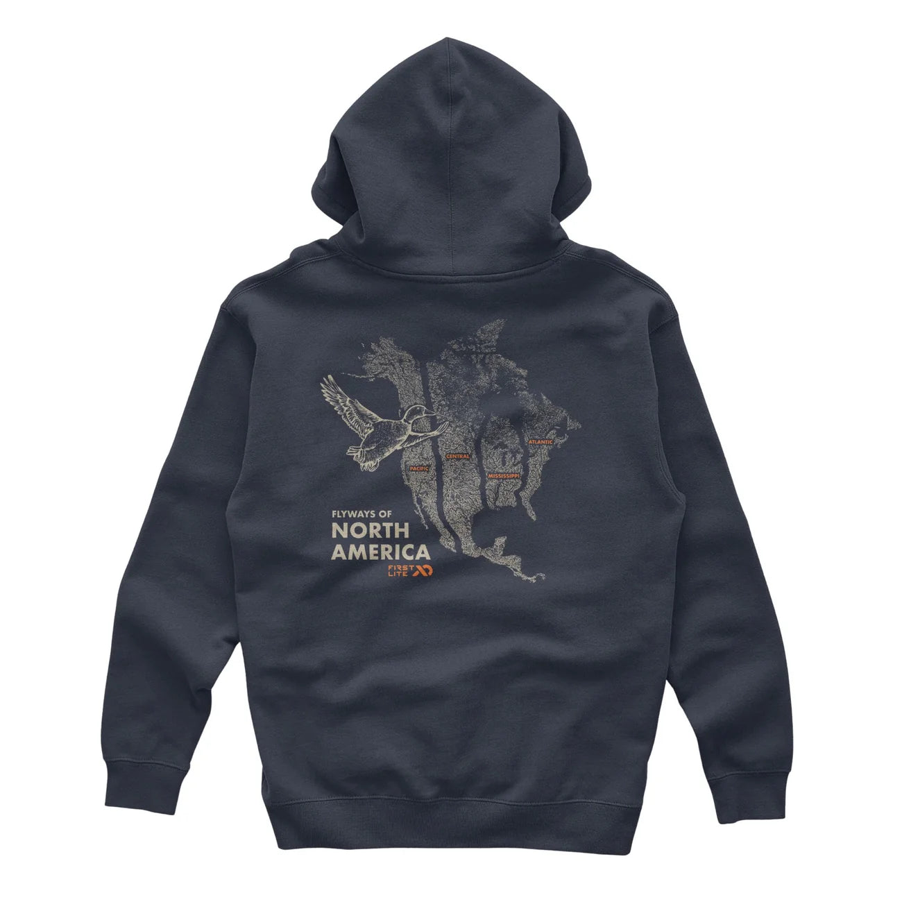 Flyways of North America Hoody - Navy