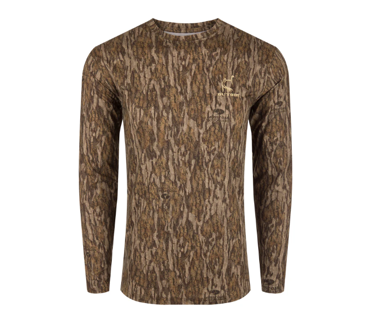 Performance Crew Camo Print LS- Bottomland