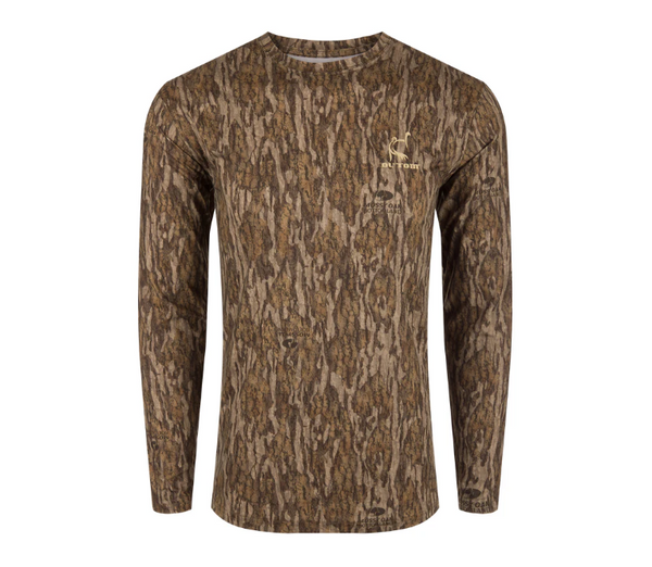 Performance Crew Camo Print LS- Bottomland
