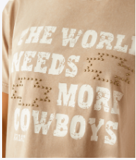 More Cowboys T-Shirt- White Pepper