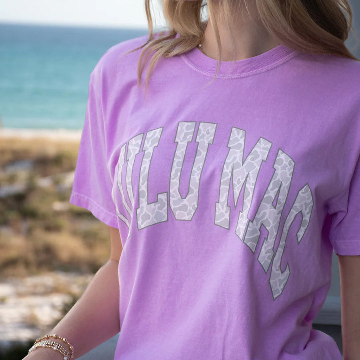 Women's Lulu Mac Camo Logo T-Shirt - Violet