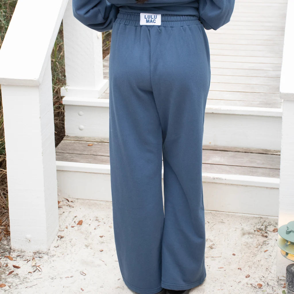 TERRY CLOTH PANT-NAVY