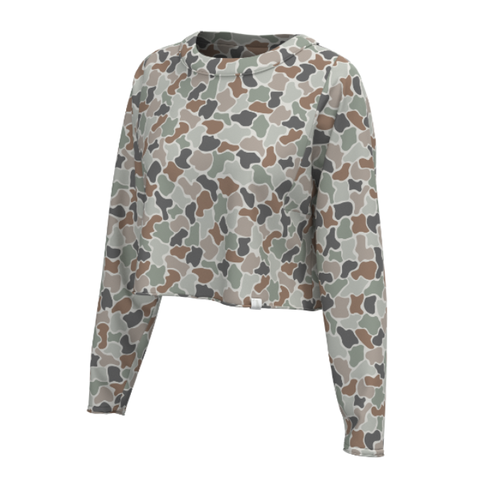 LG LS Boxy Crop Tee - Forest Camo Flora