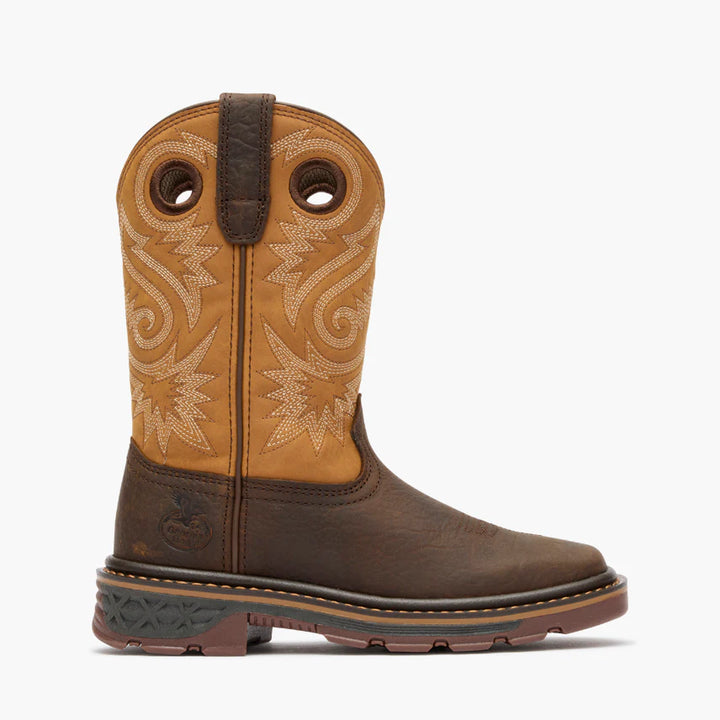 Georgia Boot Kid's Carbo-Tec FLX Pull-On Boot in Rust/Brown
