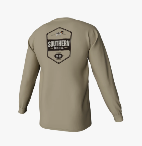 Greyton Badge Long Sleeve Pocket Tee - Sandstone