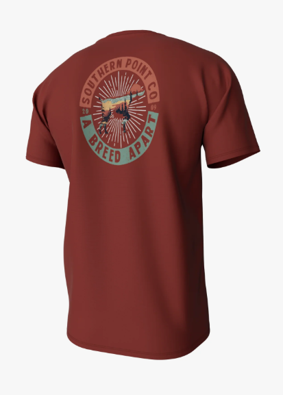 Vintage Patch Short Sleeve Pocket Tee - Chili Oil