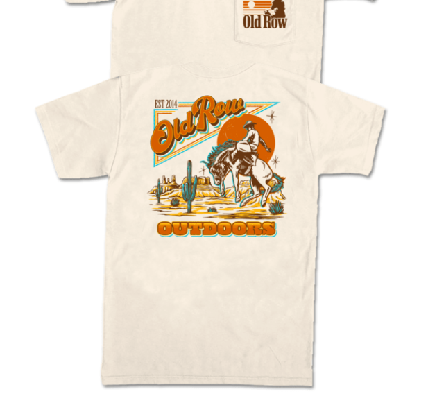 Outdoors Cowboy Banquet Tee- Ivory