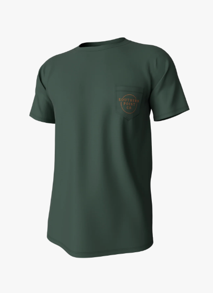 Vintage Circle Greyton Short Sleeve Pocket Tee - Duck Green
