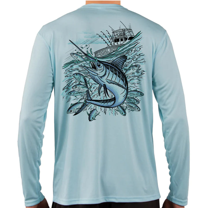 Offshore Frenzy Graphic Performance Shirt - Arctic Blue