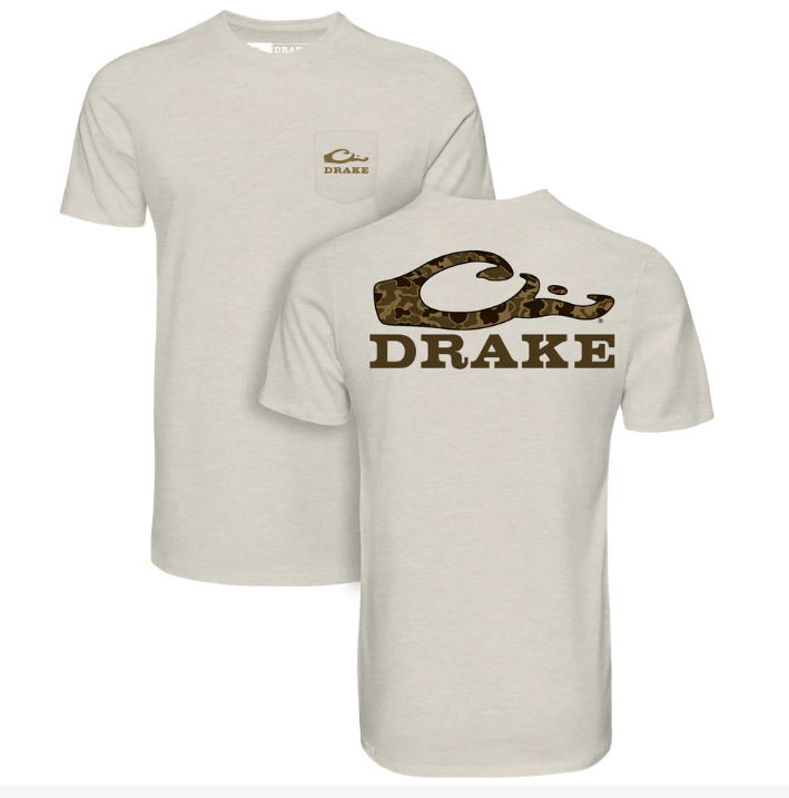 Drake Stacked Logo Old School T SS - Coconut Milk