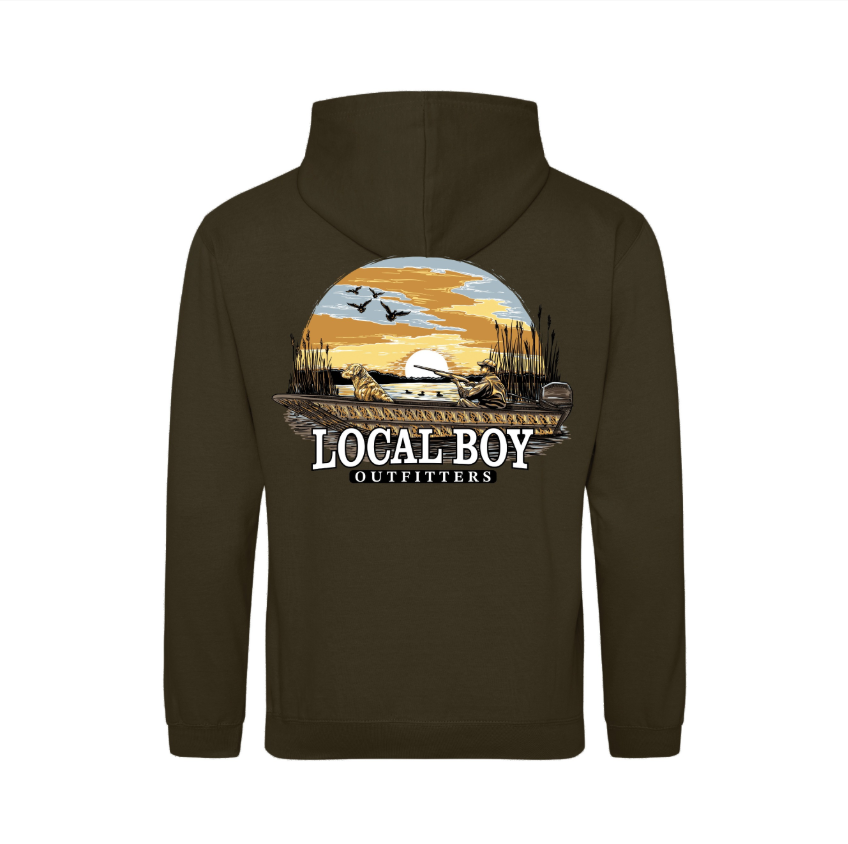 Sunset Hunt Hoodie - Olive Green