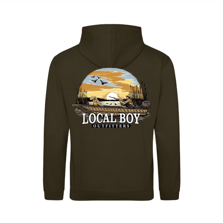 Sunset Hunt Hoodie - Olive Green