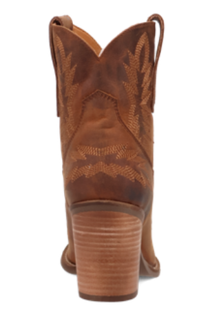 Rocky Top Leather Bootie- Brown