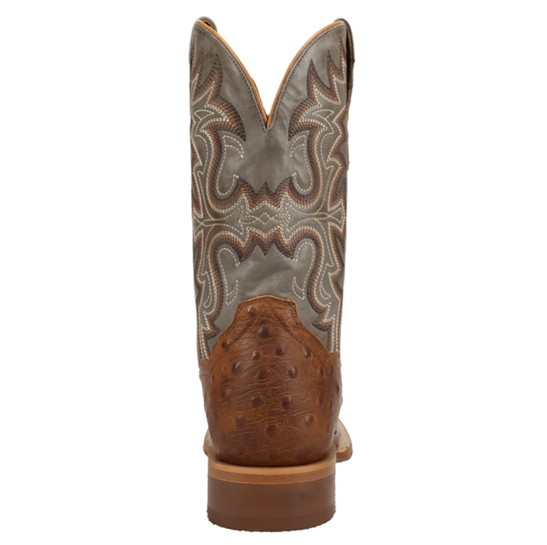 Drayden Rayden Full Quill Ostrich Boot- Tan/Grey