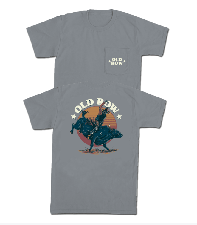 The Bucking Bull Pocket Tee - Granite