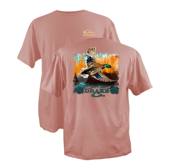 Watercolor Mallard T-Shirt - Terracotta