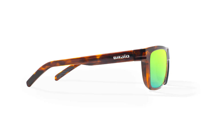Hopedale Gloss Brown Tortoise with Green Mirror Glass Lenses