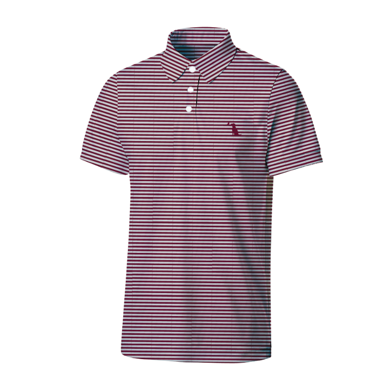 Palms Polo - Maroon/Light Gray