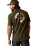 Men's Ariat Camo Ring T-Shirt - Dark Olive