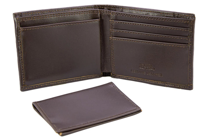 Bass Men's Bifold Old School Camo Leather Wallet