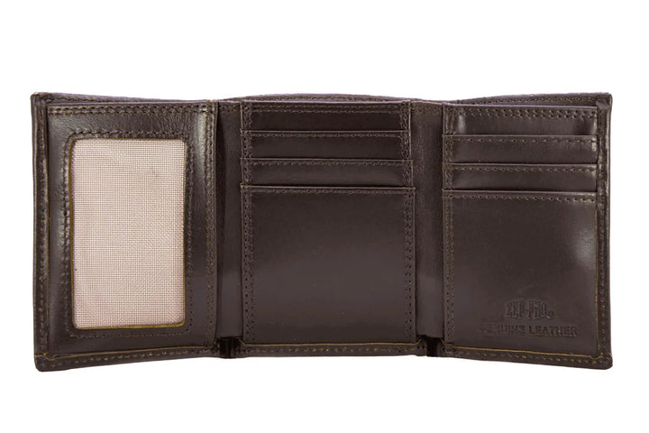 Lab Men's Trifold Old School Camo Leather Wallet