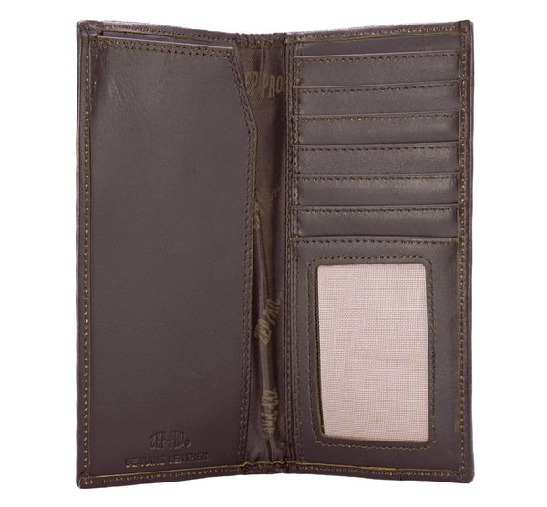 Bass Men's Secretary Old School Camo Leather Wallet