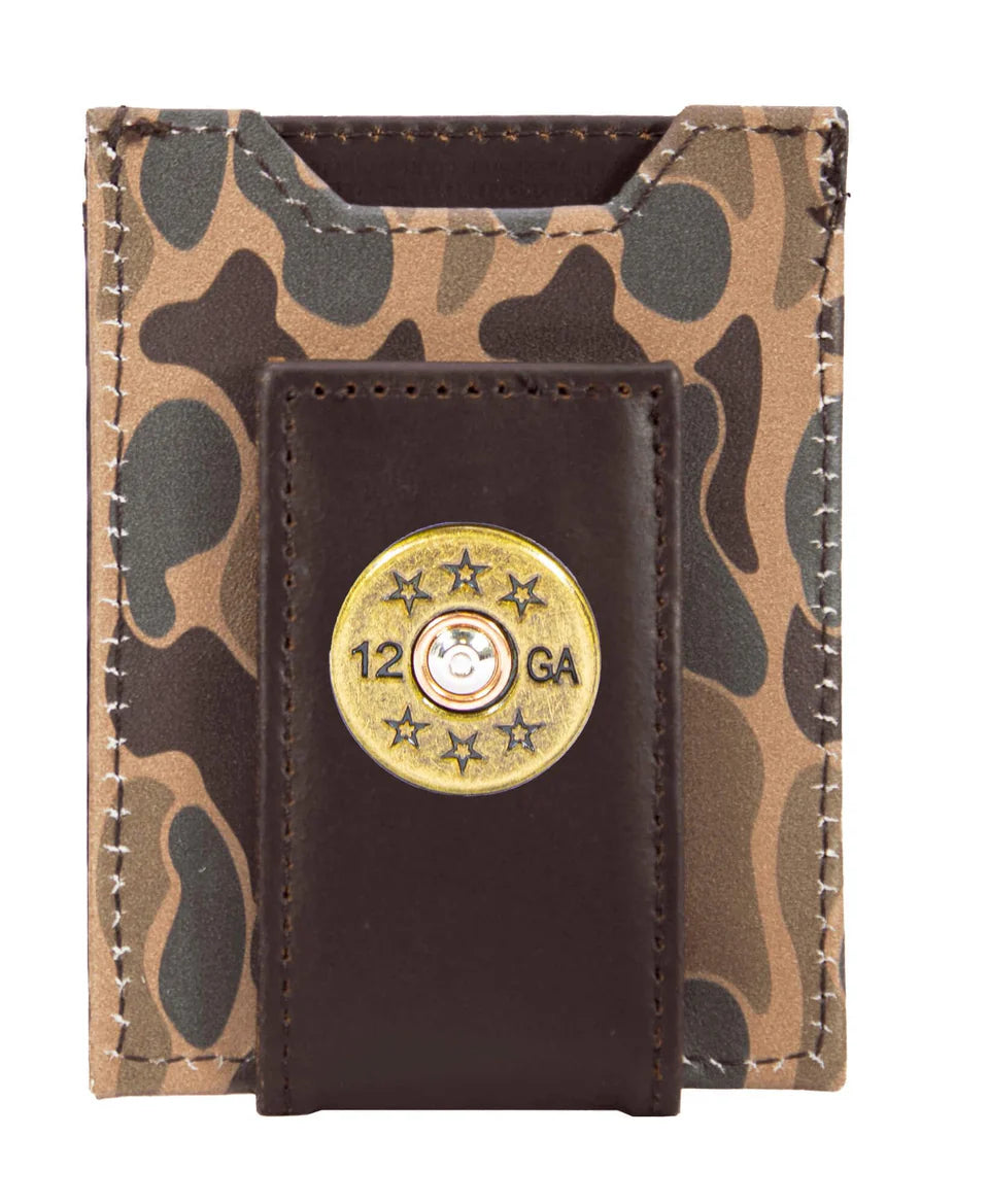 OLD SCHOOL CAMO FRONT POCKET WALLET - SHOT BRCM