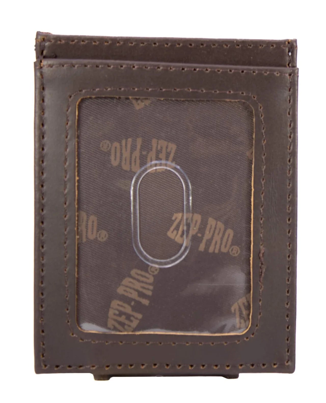 Bass Men's Magnetic Front Pocket Old School Camo Leather Wallet